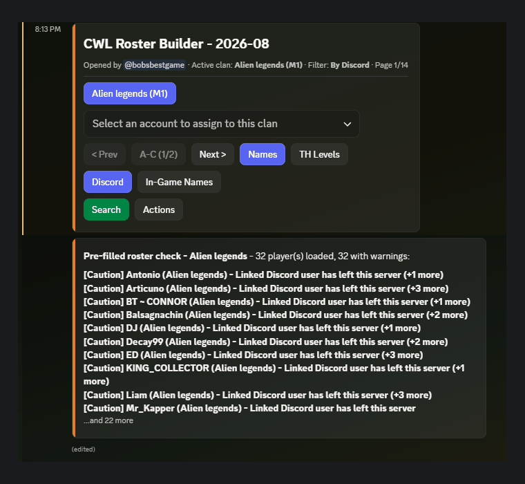 Adding a player: open the picker, choose, confirm the over-cap sub